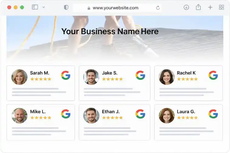 Connect Google Business Profile reviews to your website with URBO